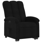 vidaXL Fotoliu electric rabatabil cu ridicare, negru, textil