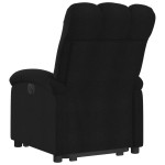 vidaXL Fotoliu electric rabatabil cu ridicare, negru, textil