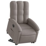 vidaXL Fotoliu electric rabatabil cu ridicare, gri taupe, textil