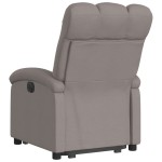 vidaXL Fotoliu electric rabatabil cu ridicare, gri taupe, textil