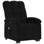 vidaXL Fotoliu electric de masaj rabatabil cu ridicare, negru, textil