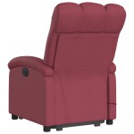 vidaXL Fotoliu de masaj electric rabatabil cu ridicare roșu vin textil vidaXL Fotoliu de masaj electric rabatabil cu ridicare roșu vin textil
