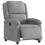 vidaXL Fotoliu rabatabil electric, gri deschis, textil