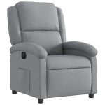 vidaXL Fotoliu rabatabil electric, gri deschis, textil
