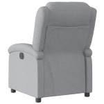 vidaXL Fotoliu rabatabil electric, gri deschis, textil