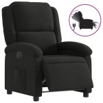 vidaXL Fotoliu rabatabil electric, negru, material textil