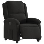 vidaXL Fotoliu rabatabil electric, negru, material textil