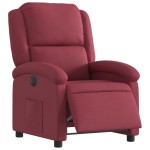 vidaXL Fotoliu rabatabil electric, roșu vin, material textil