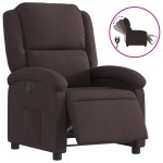 vidaXL Fotoliu rabatabil electric, maro închis, material textil
