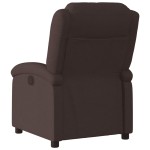vidaXL Fotoliu rabatabil electric, maro închis, material textil