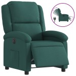 vidaXL Fotoliu rabatabil electric, verde închis, material textil vidaXL Fotoliu rabatabil electric, verde închis, material textil