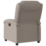 vidaXL Fotoliu rabatabil electric, gri taupe, material textil