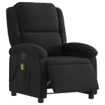 vidaXL Fotoliu electric de masaj rabatabil, negru, textil vidaXL Fotoliu electric de masaj rabatabil, negru, textil