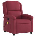vidaXL Fotoliu electric de masaj rabatabil, roșu vin, textil vidaXL Fotoliu electric de masaj rabatabil, roșu vin, textil