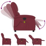 vidaXL Fotoliu electric de masaj rabatabil, roșu vin, textil vidaXL Fotoliu electric de masaj rabatabil, roșu vin, textil
