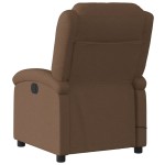 vidaXL Fotoliu electric de masaj rabatabil, maro, textil
