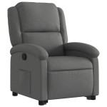 vidaXL Fotoliu rabatabil cu ridicare pe verticală, gri închis, textil
