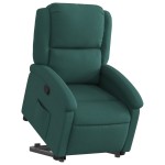 vidaXL Fotoliu rabatabil ridicare pe verticală, verde închis, textil vidaXL Fotoliu rabatabil ridicare pe verticală, verde închis, textil