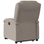 vidaXL Fotoliu rabatabil cu ridicare pe verticală, gri taupe, textil vidaXL Fotoliu rabatabil cu ridicare pe verticală, gri taupe, textil