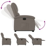 vidaXL Fotoliu rabatabil cu ridicare pe verticală, gri taupe, textil vidaXL Fotoliu rabatabil cu ridicare pe verticală, gri taupe, textil
