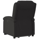 vidaXL Fotoliu rabatabil de masaj, cu ridicare, negru, material textil