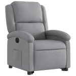 vidaXL Fotoliu electric rabatabil cu ridicare, gri deschis, textil