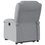 vidaXL Fotoliu electric rabatabil cu ridicare, gri deschis, textil