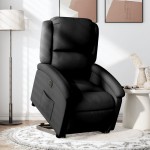 vidaXL Fotoliu electric rabatabil cu ridicare, negru, textil
