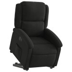 vidaXL Fotoliu electric rabatabil cu ridicare, negru, textil