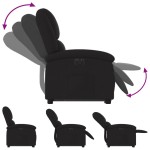 vidaXL Fotoliu electric rabatabil cu ridicare, negru, textil