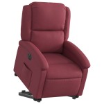 vidaXL Fotoliu electric rabatabil cu ridicare, roșu vin, textil