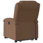 vidaXL Fotoliu electric rabatabil cu ridicare, maro, textil
