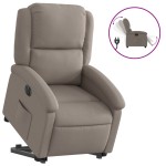 vidaXL Fotoliu electric rabatabil cu ridicare, gri taupe, textil