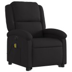 vidaXL Fotoliu electric de masaj rabatabil cu ridicare, negru, textil