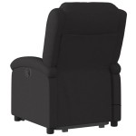 vidaXL Fotoliu electric de masaj rabatabil cu ridicare, negru, textil
