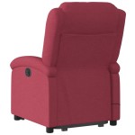 vidaXL Fotoliu de masaj electric rabatabil cu ridicare roșu vin textil