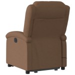 vidaXL Fotoliu electric de masaj rabatabil cu ridicare, maro, textil vidaXL Fotoliu electric de masaj rabatabil cu ridicare, maro, textil
