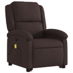 vidaXL Fotoliu electric masaj rabatabil cu ridicare maro închis textil vidaXL Fotoliu electric masaj rabatabil cu ridicare maro închis textil