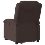 vidaXL Fotoliu electric masaj rabatabil cu ridicare maro închis textil vidaXL Fotoliu electric masaj rabatabil cu ridicare maro închis textil