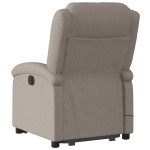 vidaXL Fotoliu electric masaj rabatabil cu ridicare, gri taupe, textil