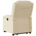 vidaXL Fotoliu electric de masaj rabatabil cu ridicare, crem, textil vidaXL Fotoliu electric de masaj rabatabil cu ridicare, crem, textil