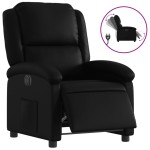 vidaXL Fotoliu rabatabil electric, negru, piele ecologică