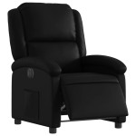 vidaXL Fotoliu rabatabil electric, negru, piele ecologică