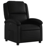 vidaXL Fotoliu rabatabil electric, negru, piele ecologică