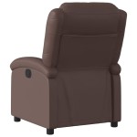 vidaXL Fotoliu rabatabil electric, maro, piele ecologică