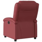 vidaXL Fotoliu rabatabil electric, roșu vin, piele ecologică