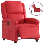 vidaXL Fotoliu rabatabil electric, roșu, piele ecologică vidaXL Fotoliu rabatabil electric, roșu, piele ecologică