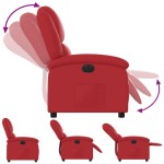 vidaXL Fotoliu rabatabil electric, roșu, piele ecologică vidaXL Fotoliu rabatabil electric, roșu, piele ecologică