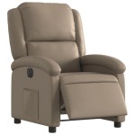 vidaXL Fotoliu rabatabil electric, cappuccino, piele ecologică