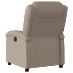 vidaXL Fotoliu rabatabil electric, cappuccino, piele ecologică